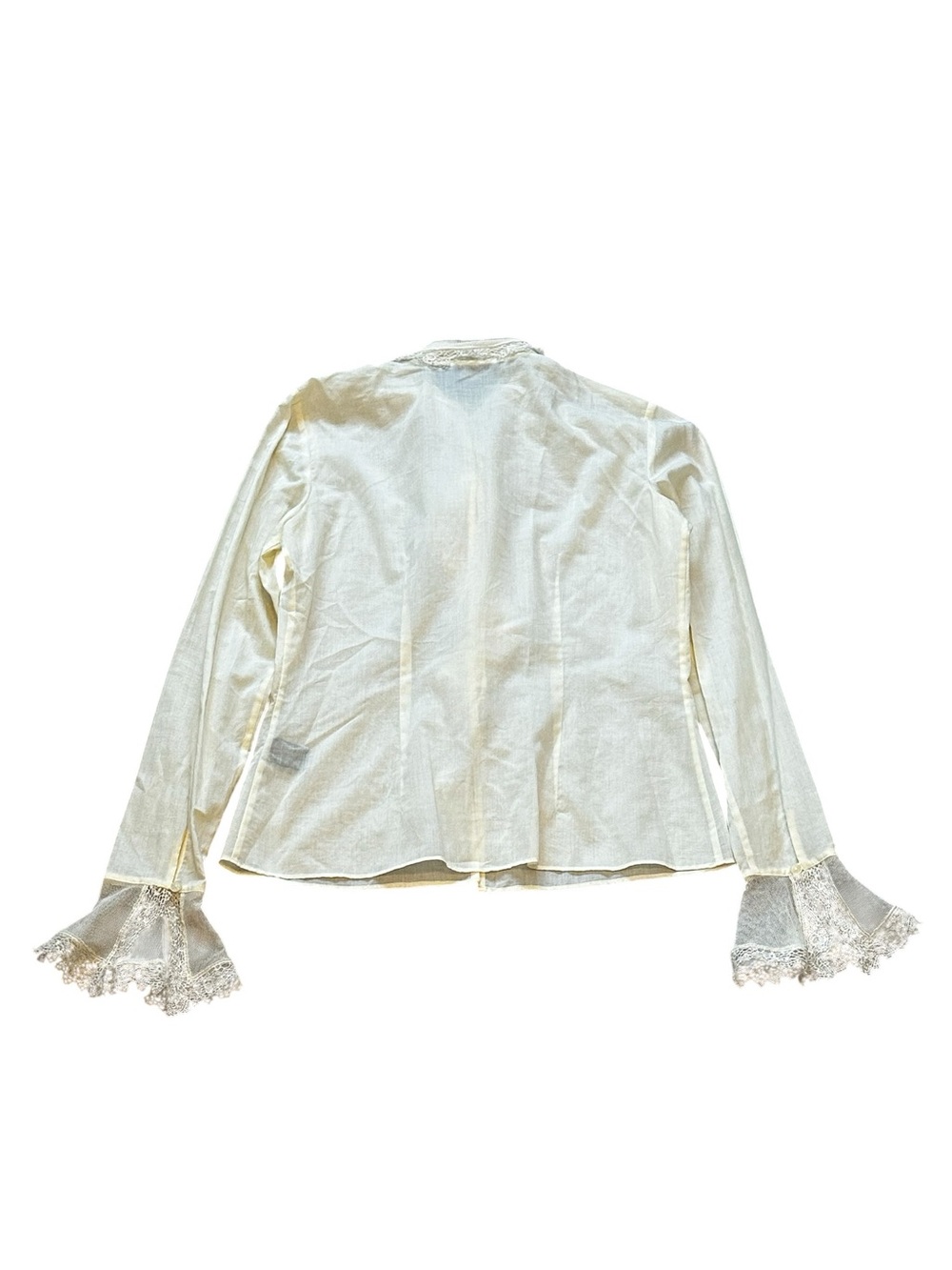 Ralph Lauren Victorian Blouse Lace Ruffles Bell Sleeve Feminine Romantic Cottage - Picture 7 of 8